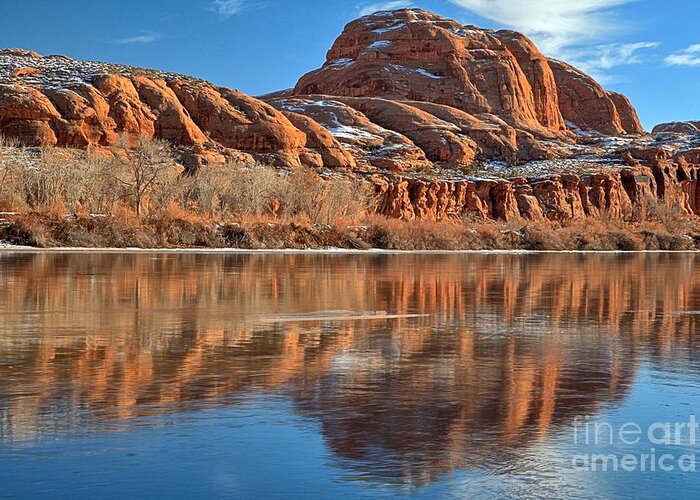 Moab Utah Greeting Card featuring the photograph A Bump In The Green River by Adam Jewell