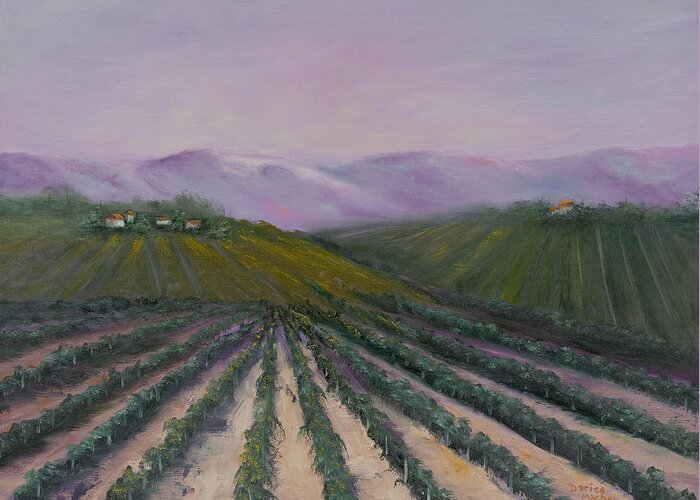 Landscape Greeting Card featuring the painting A California Morning by Darice Machel McGuire