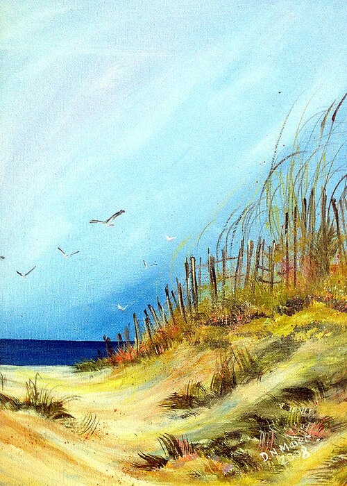 Seagull Greeting Card featuring the painting A Day at the Ocean by Dorothy Maier