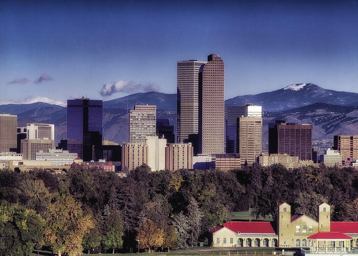 Denver Greeting Card featuring the photograph A Denver Autumn by Mountain Dreams