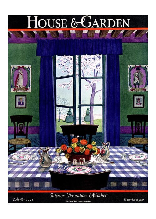 House And Garden Greeting Card featuring the photograph A French Provincial Dining Room by Pierre Brissaud