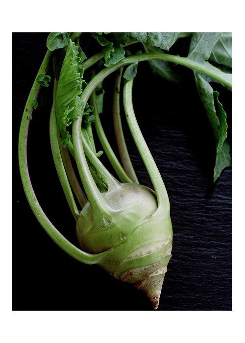 Vegetables Greeting Card featuring the photograph A Kohlrabi by Romulo Yanes