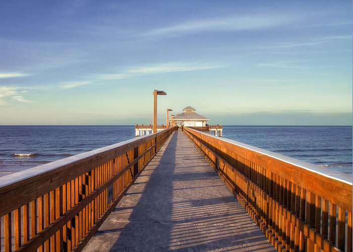 Pier Greeting Card featuring the photograph A Long Walk by Kim Hojnacki