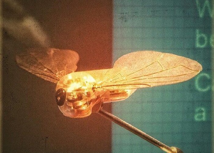 Golden Greeting Card featuring the photograph A #mechanical #fly From A #birmingham by Linandara Linandara