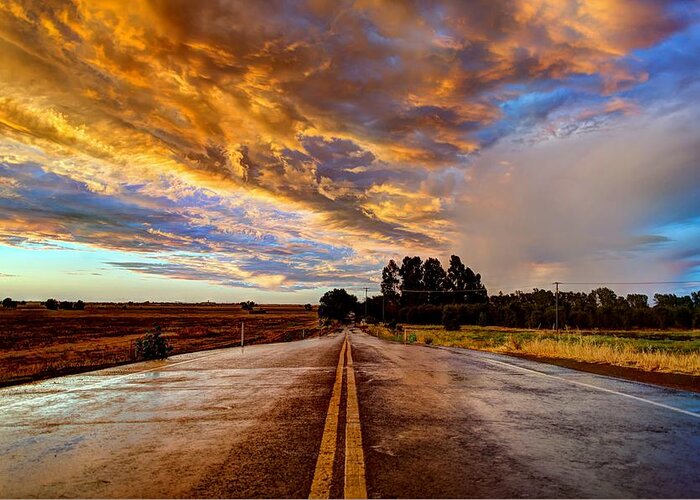 Sacramento Greeting Card featuring the photograph A Passing Storm by Mike Ronnebeck