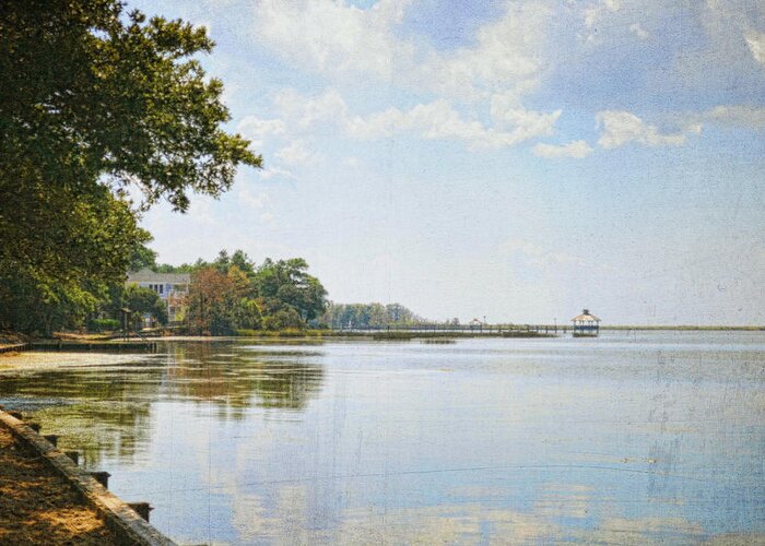 Top Greeting Card featuring the photograph A Perfect Currituck Day by Paulette B Wright