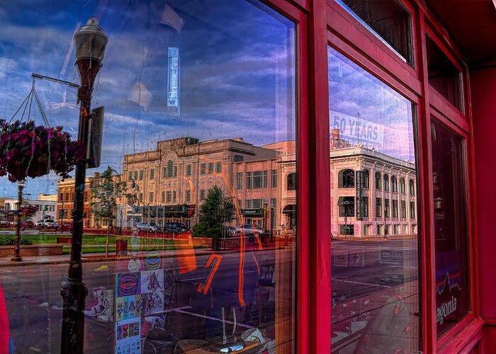 Wausau Greeting Card featuring the photograph A Reflection of Wausau's Grand Theater by Dale Kauzlaric