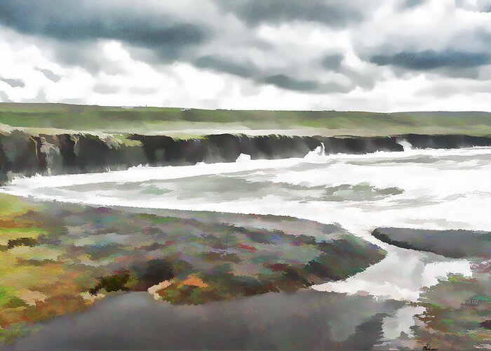Doolin Greeting Card featuring the photograph A Storm in Doolin Harbor by Allan Van Gasbeck