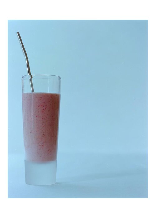 Beverage Greeting Card featuring the photograph A Strawberry Flavored Drink by Romulo Yanes