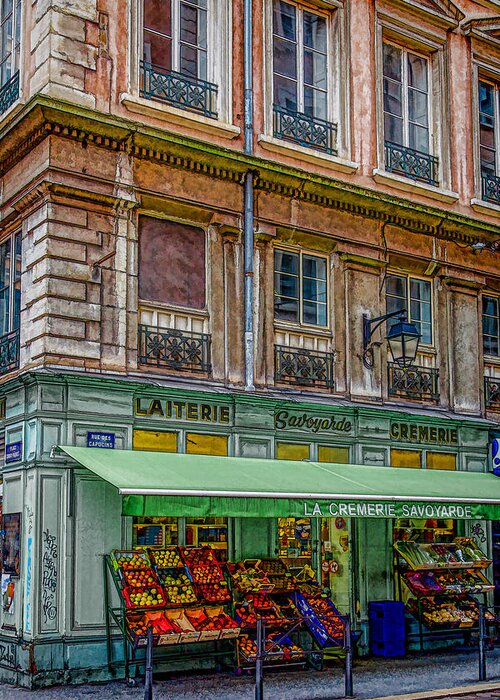Cuisine Greeting Card featuring the photograph A stroll in Lyon by W Chris Fooshee