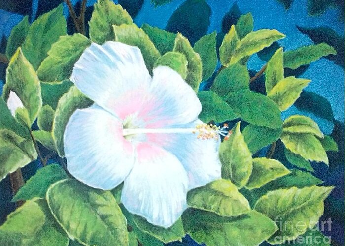 Tropical Greeting Card featuring the pastel A Tropical Beauty by Ace Robst Jr