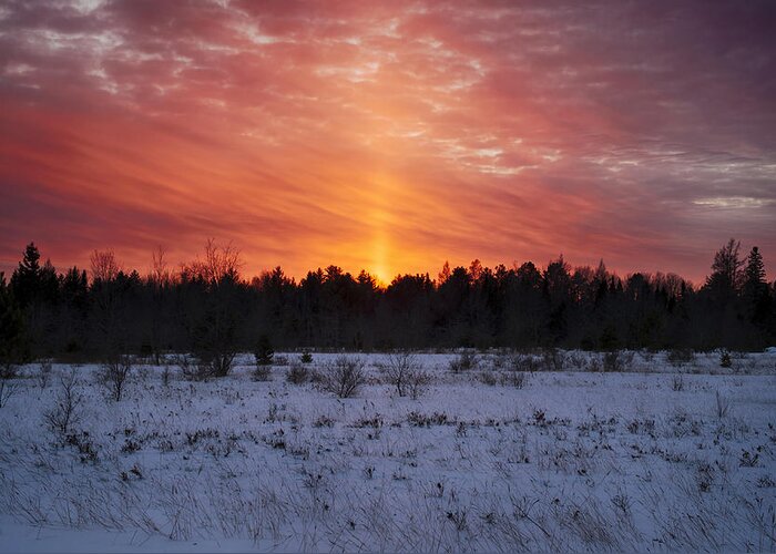 Winter Sunset Greeting Card featuring the photograph Morning Glory by Dan Hefle
