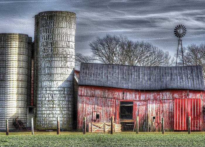 Red Barn Greeting Card featuring the photograph Abandoned Farm New Jersey by Lucia Vicari