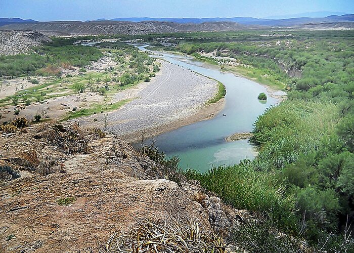 River Greeting Card featuring the photograph Above the Rio Grande by Judy Hall-Folde
