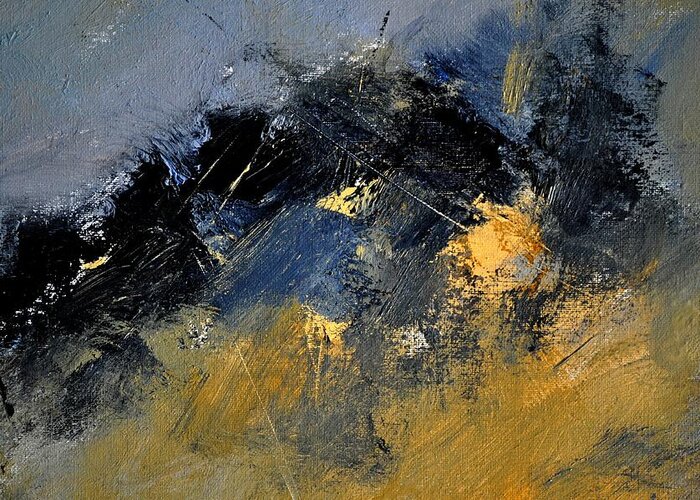 Abstract Greeting Card featuring the painting Abstract 963257 by Pol Ledent