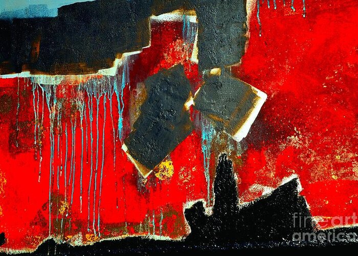 Abstract Greeting Card featuring the photograph Abstract in Red 2 - Limited Edition by Lauren Leigh Hunter Fine Art Photography