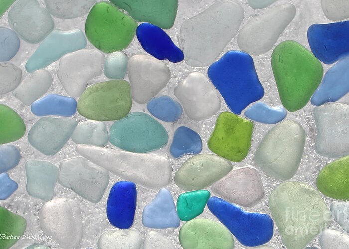 Beach Glass Greeting Card featuring the photograph Abstract Sea Glass by Barbara McMahon
