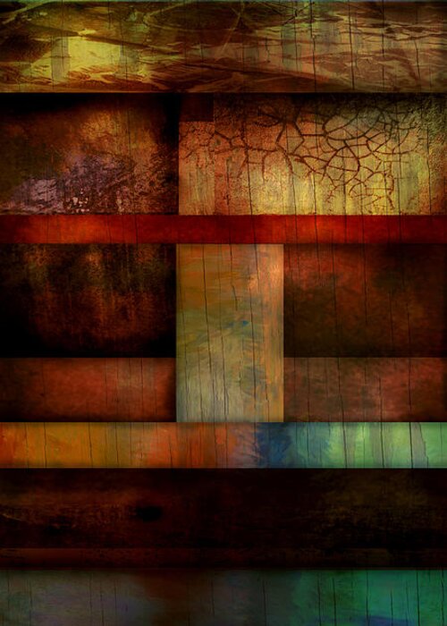 Abstract Greeting Card featuring the digital art Abstract Study Five by Ann Powell