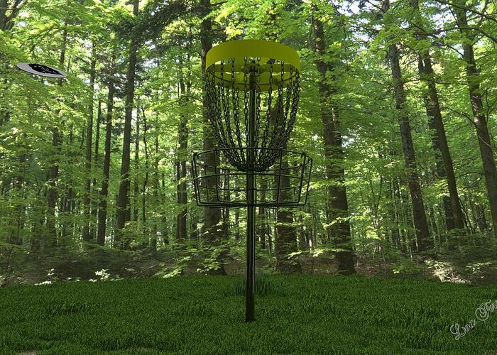 Disc Golf Greeting Card featuring the digital art Ace by Louis Ferreira