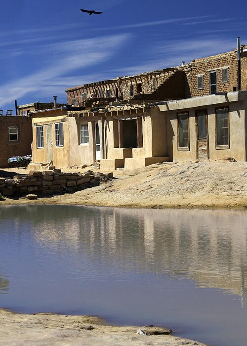 Acoma Pueblo Greeting Card featuring the photograph Acoma Pueblo Adobe Homes 2 by Mike McGlothlen
