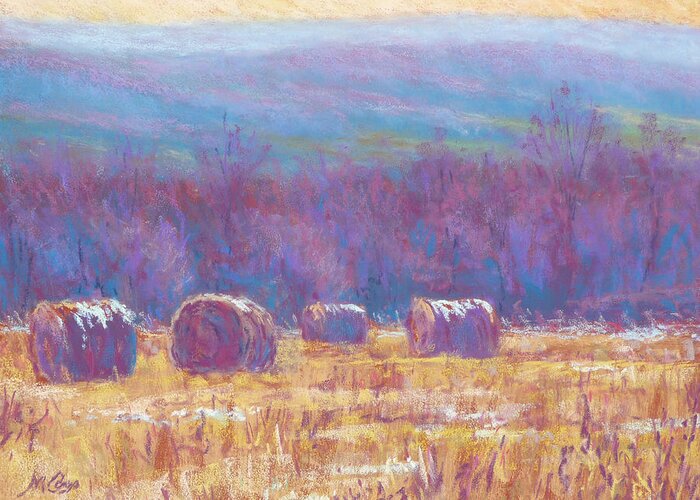 Impressionist Greeting Card featuring the painting Across Dunn Valley by Michael Camp