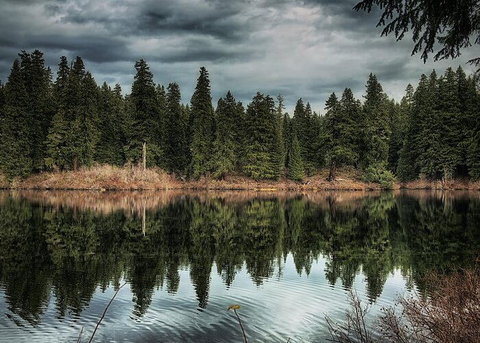 Clear Lake Greeting Card featuring the photograph Across the Lake by Belinda Greb