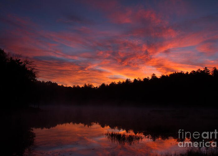 Sunrise Greeting Card featuring the photograph Adirondack Sunrise by Chris Scroggins