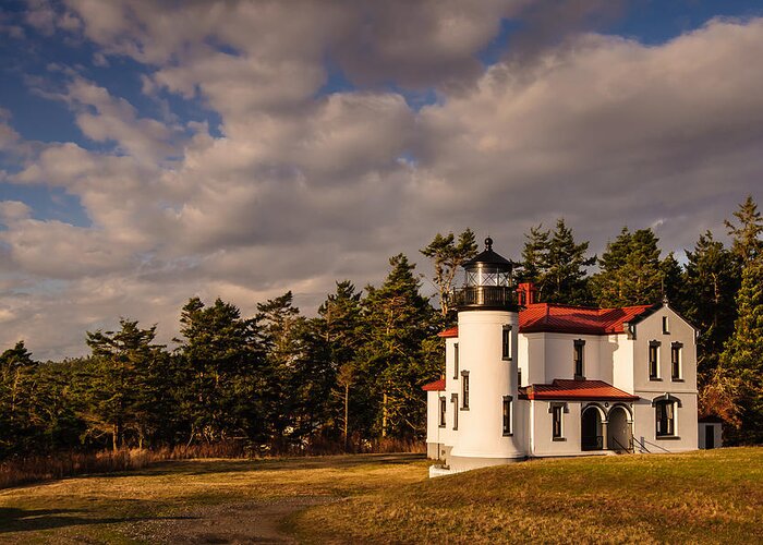 Admiralty Head Greeting Card featuring the photograph Admiralty Head Lighthouse by Dan Mihai