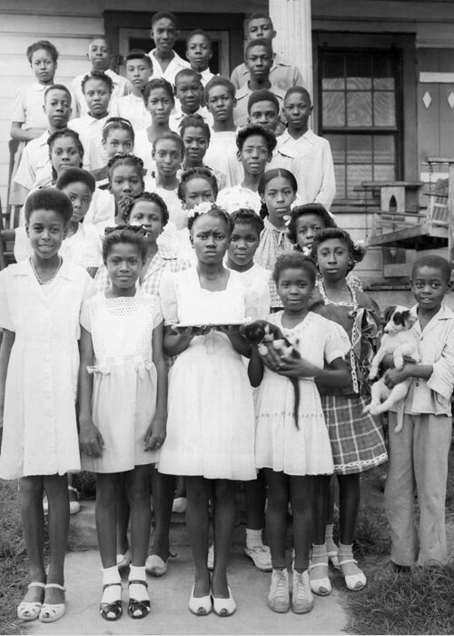 11-15 Years Greeting Card featuring the photograph African American Children by Underwood Archives