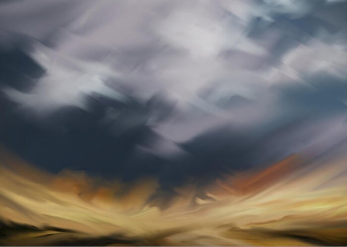 Oils Paint Greeting Card featuring the digital art Tempest by Vincent Franco