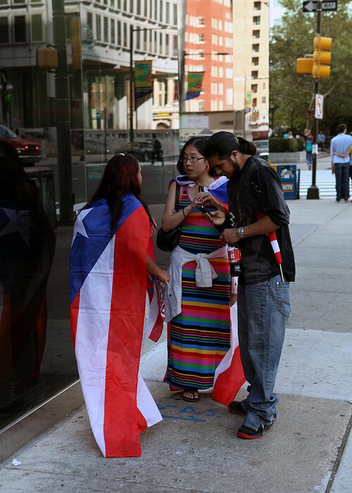 09.29.13_a 093 Greeting Card featuring the photograph After The Puerto Rican Day Parade by Dorin Adrian Berbier