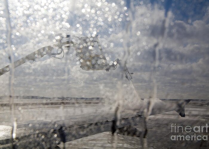 Aviation Greeting Card featuring the photograph Airliner Deicing by Jim West