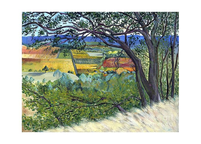 California Landscape Painting Greeting Card featuring the painting Alexander Valley Vinyards by Asha Carolyn Young