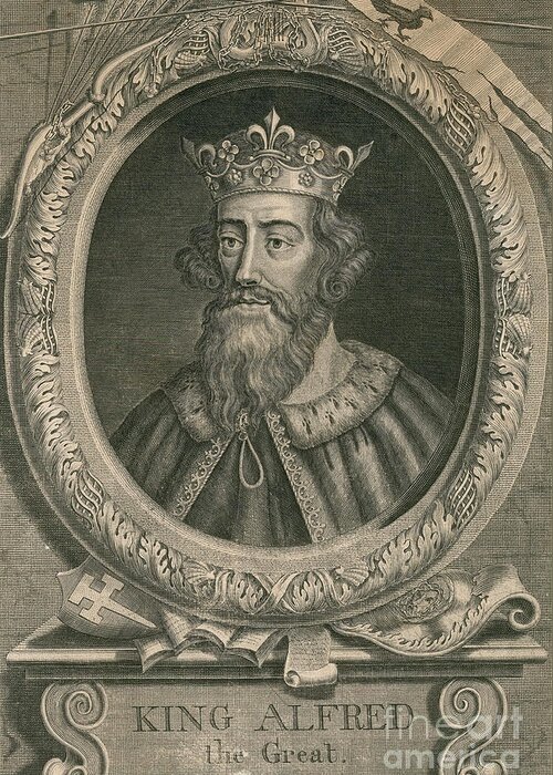 History Greeting Card featuring the photograph Alfred The Great, King Of Wessex by Photo Researchers