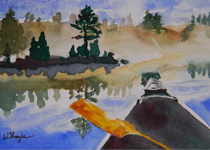 Algonquin Provincial Park Greeting Card featuring the painting Algonquin Provincial Park Ontario Canada by Warren Thompson