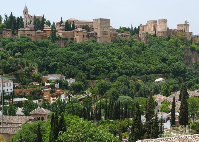 Alhambra Greeting Card featuring the photograph Alhambra - Granada - Spain by Phil Banks