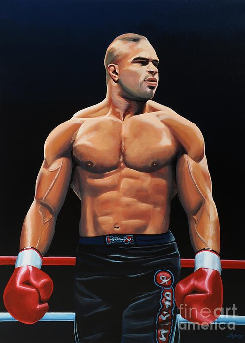 Alistair Overeem Greeting Card featuring the painting Alistair Overeem by Paul Meijering