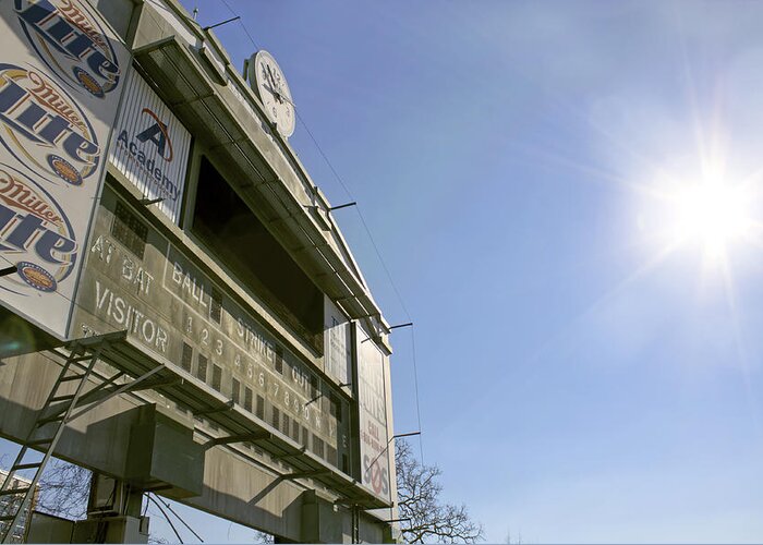 Baseball Greeting Card featuring the photograph All That Remains of Ray Winder Field by Jason Politte