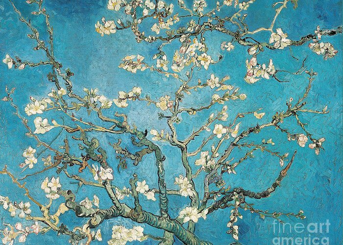 #faatoppicks Greeting Card featuring the painting Almond branches in bloom by Vincent van Gogh