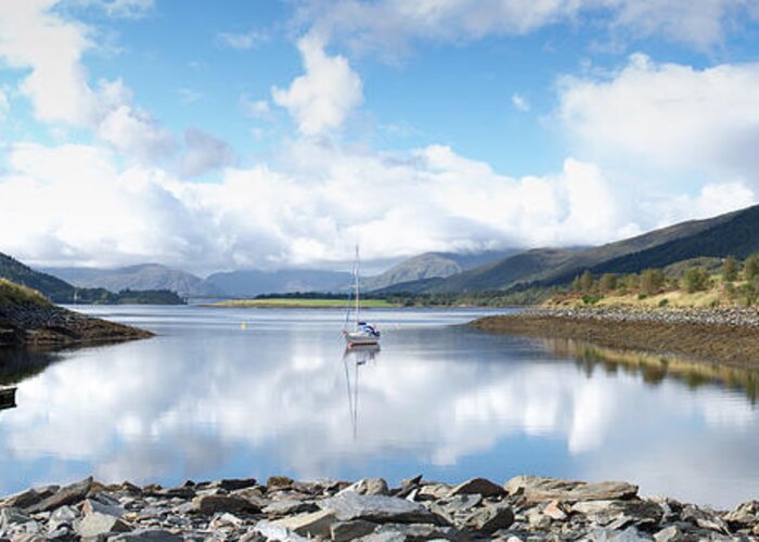 Along Greeting Card featuring the photograph Along Loch Leven by Wendy Wilton