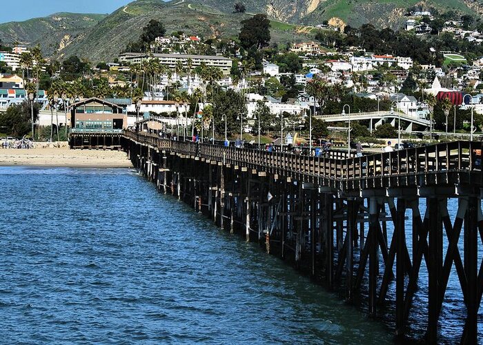 Ventura Greeting Card featuring the photograph Along The Pier by Michael Gordon