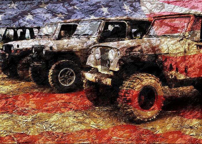Jeep Greeting Card featuring the photograph American Jeeps by Luke Moore