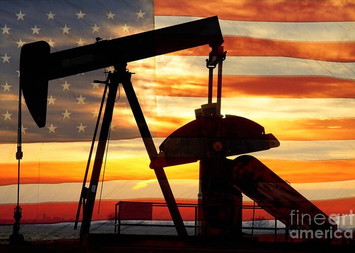 Oil Greeting Card featuring the photograph American Oil by James BO Insogna