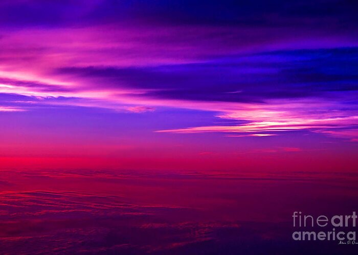World Sky Red White Blue Clouds Greeting Card featuring the photograph American Sky by Adam Olsen