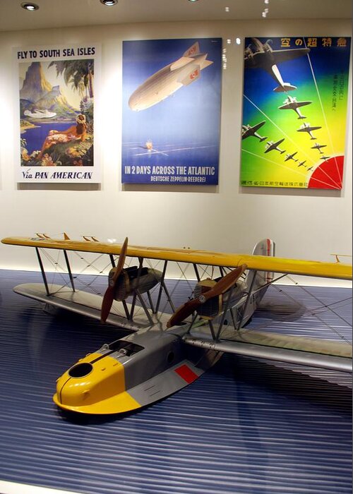 Aviation Greeting Card featuring the photograph Amphibious Plane and Era Posters by Kenny Glover