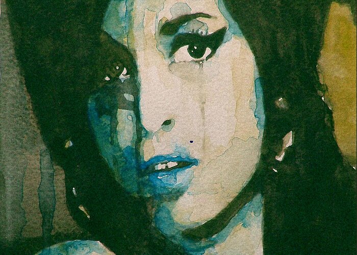 Amy Winehouse Greeting Card featuring the painting Amy by Paul Lovering