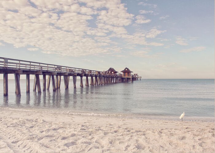 Pier Greeting Card featuring the photograph An Early Morning - Naples Pier by Kim Hojnacki