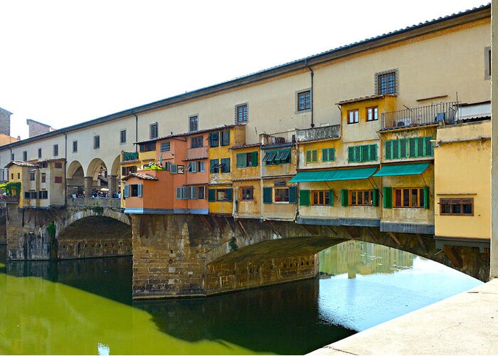 Florence Greeting Card featuring the photograph An Old Bridge by Harold Piskiel