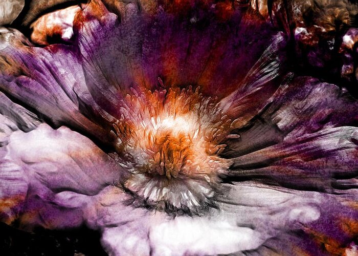 Flowers Greeting Card featuring the digital art Ancient Flower 1 by Lilia S