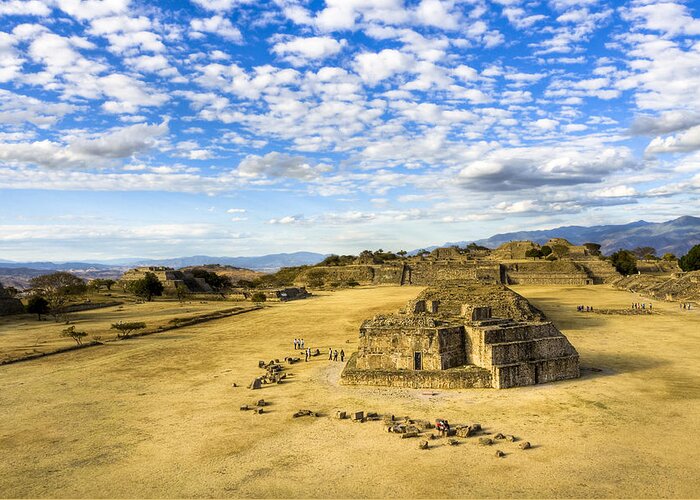 Zapotec Greeting Card featuring the photograph Ancient Ruins Of A Zapotec Temple by Mark Tisdale